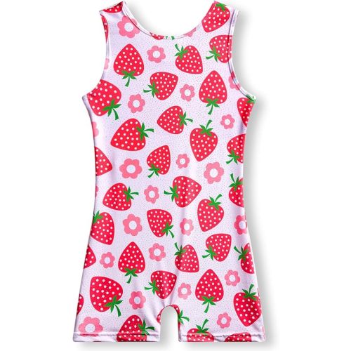 Gymnastics Leotards for Girls 2T 3T 4T 5T 6T 7T 8T Toddler Tumbling Outfit Biketard Unitard with Shorts Multiple Colors