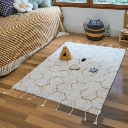 Lorena Canals Washable Play Rug Pollination - Natural, 3' X 4' 3"