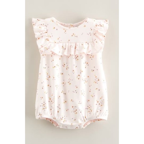 Print Cotton Jersey Ruffle Romper, 6M