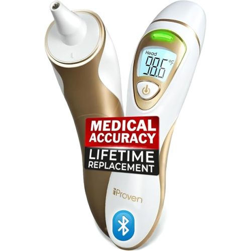 IProvèn Ear and Forehead Thermometer with Bluetooth, Dual Mode