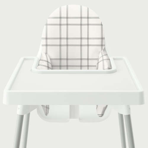 Highchair Cushion Cover - Modern Double Plaid