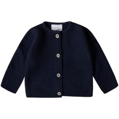 Stellou & friends 100% Cotton Baby Cardigan, Long Sleeve Knit Sweater for Kids, Unisex Tops for Infant, for Children 0-6 Yrs