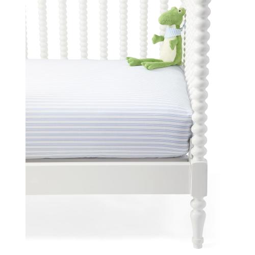 Oxford Stripe Crib Sheet | Serena and Lily