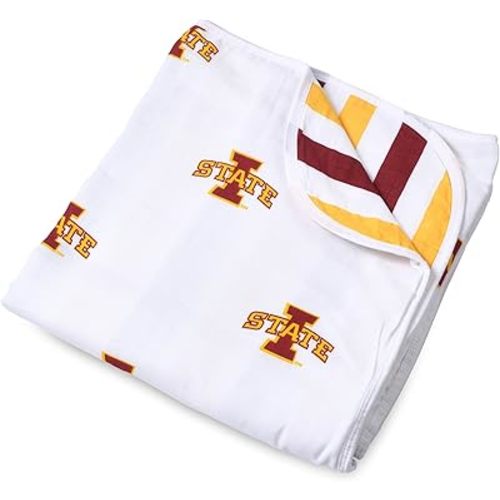 Iowa State University Four Layer Baby Muslin Blanket 47x47in