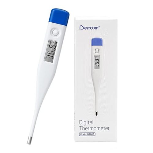 Berrcom Thermomètre numérique pour adultes et enfants, thermomètre oral et aisselle pour fièvre avec lecture rapide en 30 secondes, thermomètre rectal commutable C/F pour bébés
