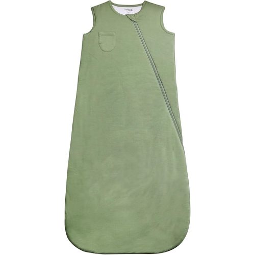 Sleepah Unisex Rayon Made from Bamboo Baby Sleep Sack 4.0 TOG, 2-Way Zipper Wearable Blanket Baby Green S 0-6M