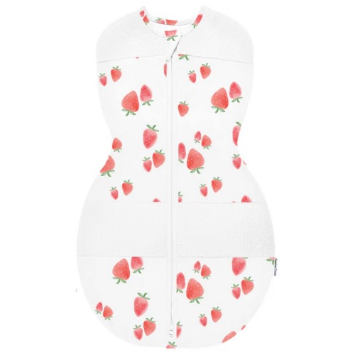 Happiest Baby Snoo Baby Newborn-12 Months Organic Cotton Strawberry Print Baby Sleep Sack for Snoo Smart Sleeper