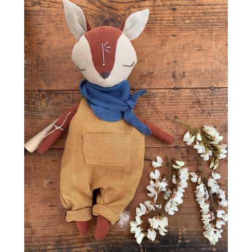 Fox Spirit Guardian | Handmade Linen Animal Doll | Woodland Baby Easter Toy | Heirloom Fox Doll | Custom Natural Gift for Newborn or Child