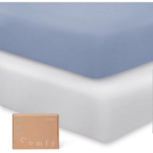 Supersoft Crib Sheets for Boys Girls, Premium Viscose Buttery Soft Crib Mattress Fitted Sheet, Stretchy Knit Baby Sheet, Silky Comfort Baby Bed Sheets 28x52x9 Extra Deep Pocket