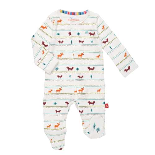 river crossing organic cotton magnetic parent favorite footie (0-3 Mo)