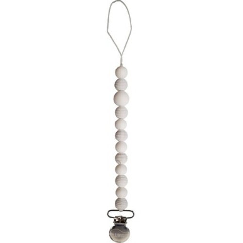 Ulubulu Silicone Teether & Pacifier Clip, Color: Marble White