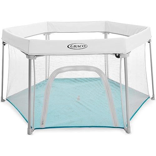 Graco Pack 'n Play LiteTraveler Playard | Outdoor and Indoor Playspace with Compact, Quick Fold, Breeze,1.0Count