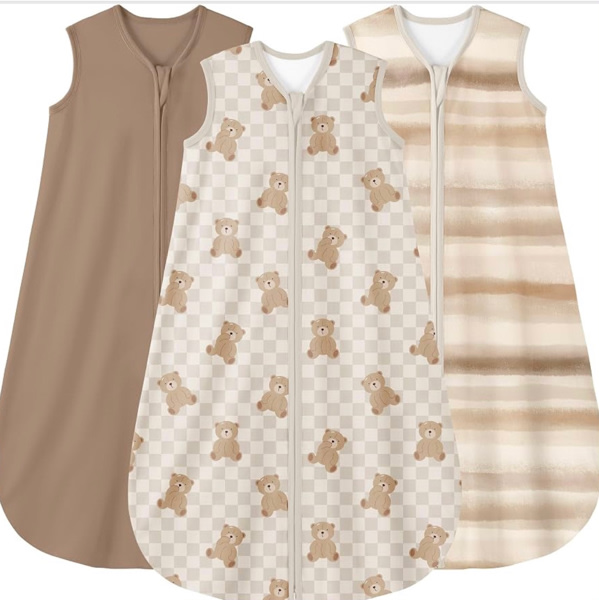 Yoofoss Baby Sleep Sack 0-6 Month 0.5TOG 100% Organic Cotton 2-Way Zipper