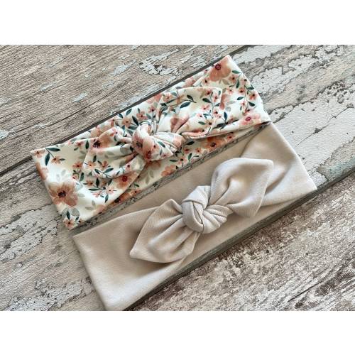 Baby Bow knot headband, Floral and Sand baby headbands