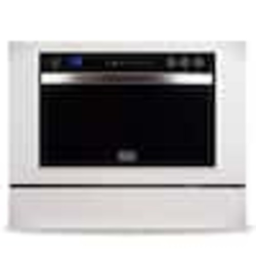 BLACK+DECKER 21.5" W, 6-Place Setting, Countertop Dishwasher, White BCD6W