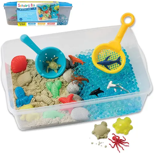 Creativity for Kids Sensory Bin: Ocean and Sand - Fine Motor and Sensory Toys for Kids