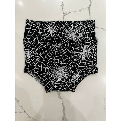 Holographic Spider Baby Bummies, Halloween Bummies, Infant Bummies, Infant Shorts, Highwaisted Bummies, Baby Bummies, Halloween