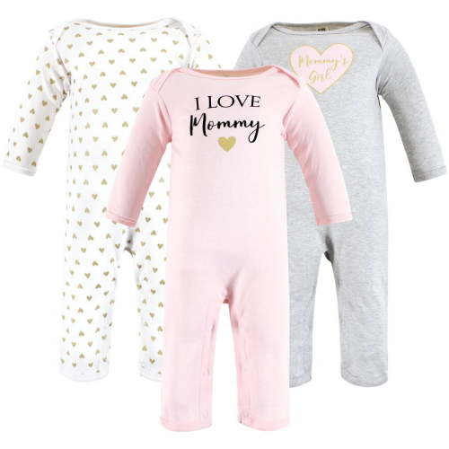 Hudson Baby Infant Girl Cotton Coveralls, Girl Mommy, 6-9 Months