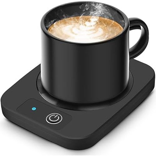 Coffee Mug Warmer, Smart Candle Warmer, Electric Cup Warmer with Aluminum Metal Panel for Office, Desk Accessories, Electric Beverage Warmer for Cocoa, Milk, Coffee Gifts for Friends