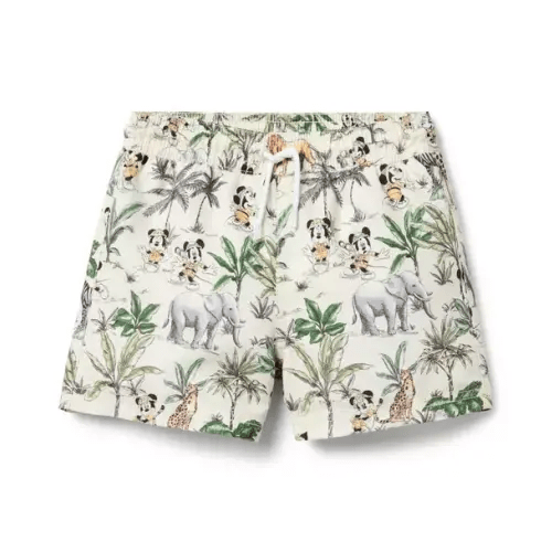 Boy Freshwater Pearl Mickey Mouse Safari Disney Mickey Mouse Recycled Safari Swim Trunk by Janie and Jack