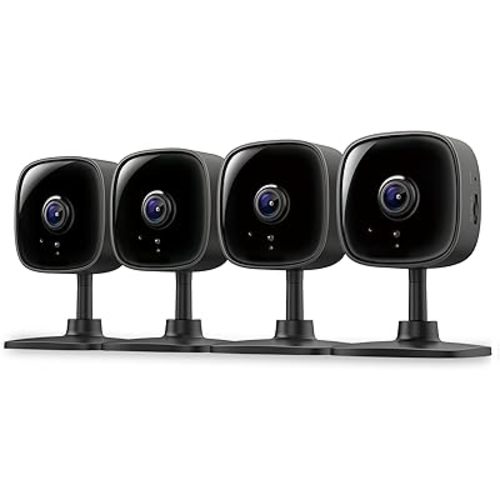 Tapo by TP-Link 1080P Indoor Security Camera for Baby Monitor, Pet Camera w/Motion Detection, 2-Way Audio, Night Vision, Cloud & SD Card Storage, Works w/Alexa & Google Home, Black, C101(4-Pack)