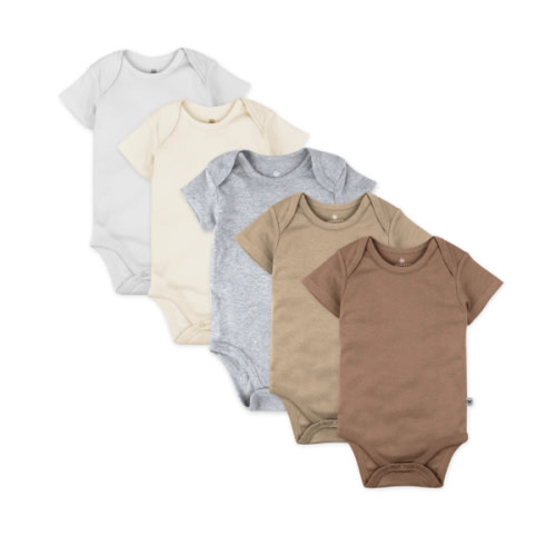 5-Pack Organic Cotton Short Sleeve Bodysuits | Honest Baby Clothing