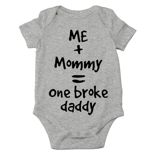 AW Fashions Me + Mommy = One Broke Daddy Baby Bodysuit Cute Newborn Outfit Infant Girl Clothes Boy Romper
