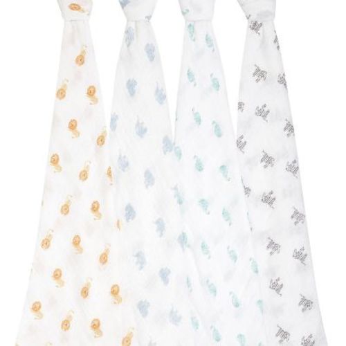 Aden + Anais Essentials Organic Swaddle Blanket - Earthly - 4pk