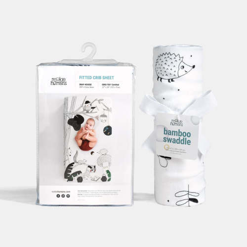 Crib sheet and Swaddle bundle - Woodland Dreams – Rookie Humans
