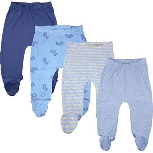 123 Bear Baby Soft Cotton Spandex Pants with Feet