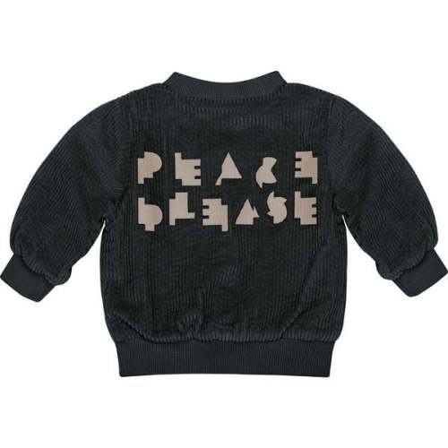 Baby Corduroy Bomber Jacket, Black - OMAMImini | Maisonette