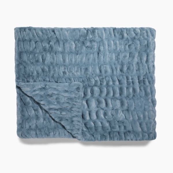 Slate Blue Baby Throw Blanket | Lola Blankets