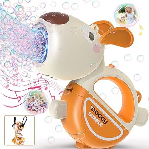 Bubble Machine Gun Toys for Toddlers: Outside Toddlers 1-3 | Bubbles Kids Blower Blaster| 2 Year Old Girl Birthday Gift Maker Battery Operated Toy