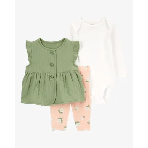 Baby 3-Piece Double Knit Little Vest Set - Carter's | Carter's