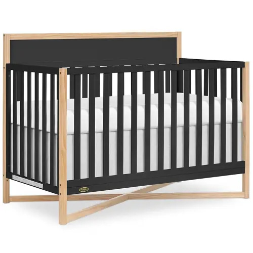 Dream On Me Owen 5-in-1 Convertible Crib in Matte Black, Greenguard Gold & JPMA Certified Baby Crib, Converts from Crib to Toddler Bed, Day Bed, Kids Sofa & Full Size Bed