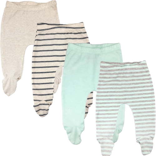 123 Bear Baby Cotton Spandex Baby Pants with feet / Infant leggings with footies
