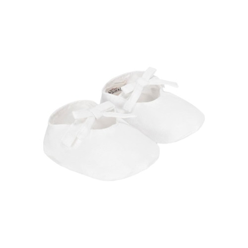 Baby Linen Bow Soft Shoe, Infant, 1