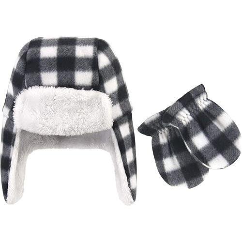 Hudson Baby Baby Fleece Trapper Hat and Mitten Set