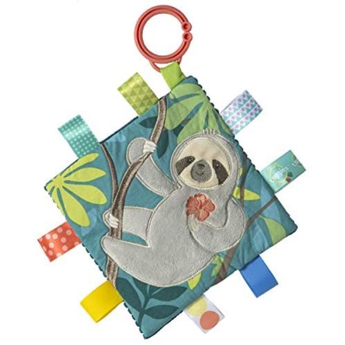 Taggies Soothing Sensory Crinkle Me Toy with Baby Paper & Squeaker, 6.5 X 6.5, Molasses Sloth