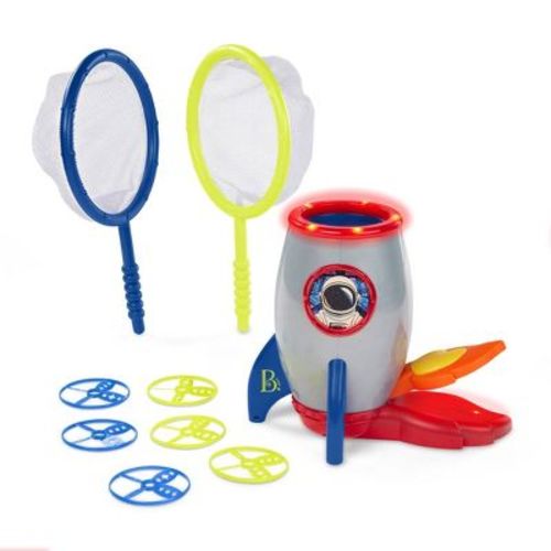 B. toys Rocket Disc Launcher with Pedal Flying Disc