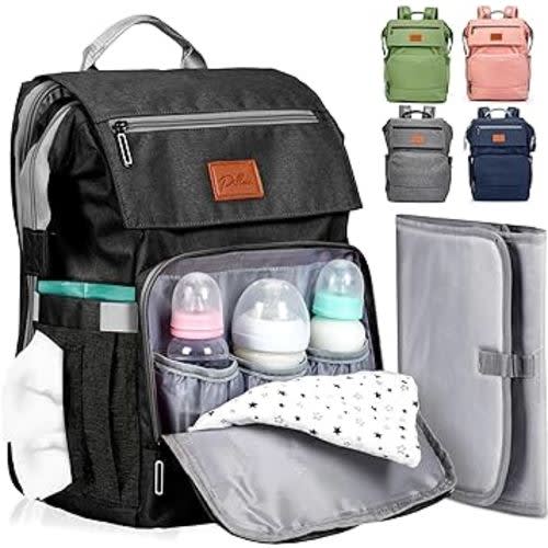 PILLANI Baby Diaper Bag Backpack - Baby Bag for Boys & Girls, Diaper Backpack - Large Travel Diaper Bags for Baby Girl w/Changing Pad - Newborn Essentials,Baby Registry Search,Baby Shower Gifts Stuff