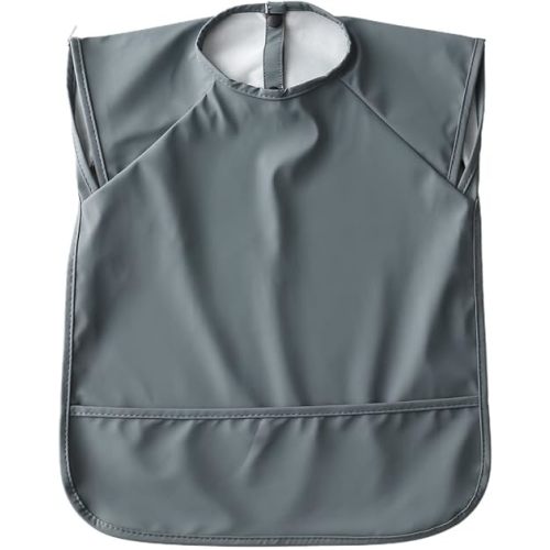GZMM Waterproof Baby Bibs,Infant Toddler Extra Cover Feeding Bib With Food Catcher,Easy Clean & Washable