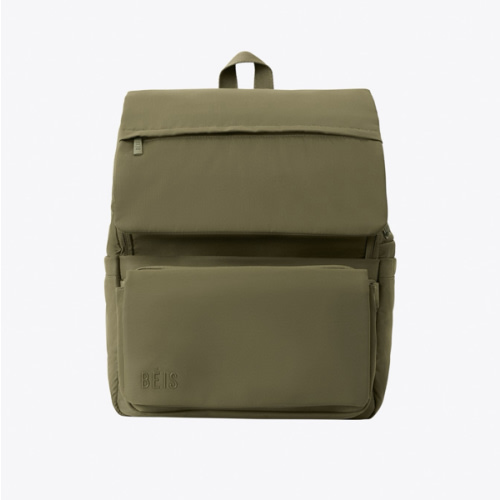 BÉIS 'The Ultimate Diaper Backpack' in Olive - Green Backpack Diaper Bag