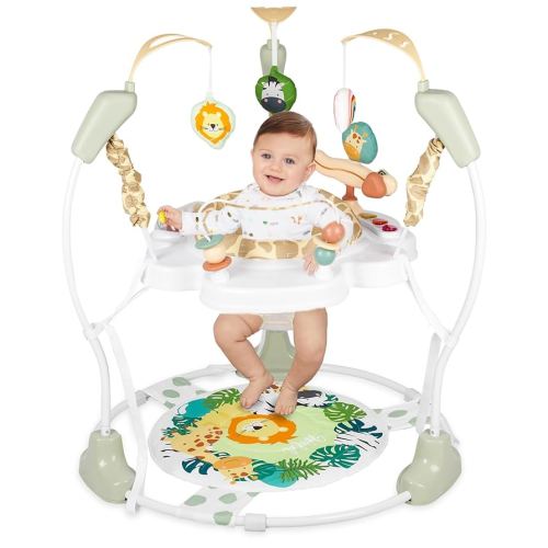 Baby Activity Center, Infant Jumpers and Bouncers with Music, Lights, Infant Toys, 360°Rotating Seat, 3 Adjustable Heights, Baby Play and Learning Center for 6+ Months