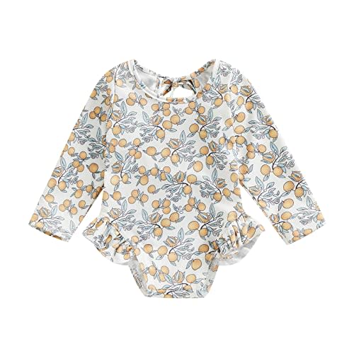 Toddler Newborn Baby Girl Swimsuit Floral One Piece Swimwear Kid Ruffle Bathing Suit