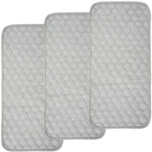 BlueSnail Quilted Thicker Waterproof Changing Pad Liners 3 Count(Gray 13” x 27”)