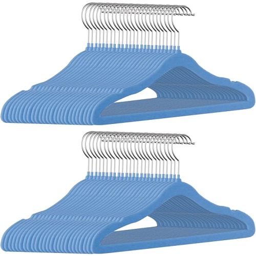 GoodtoU Kids Hangers Velvet 50 Pack 14" - Kids Felt Hangers Non Slip Toddler Hanger Childrens Hanger for Kid