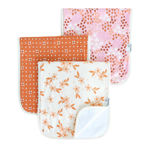 3 Pack Premium Burp Cloths - Rue