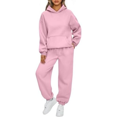 AUTOMET Womens 2 Piece Outfits Lounge Hoodie Sweatsuit Sets Oversized Sweatshirt Baggy Fall Fashion Sweatpants with Pockets