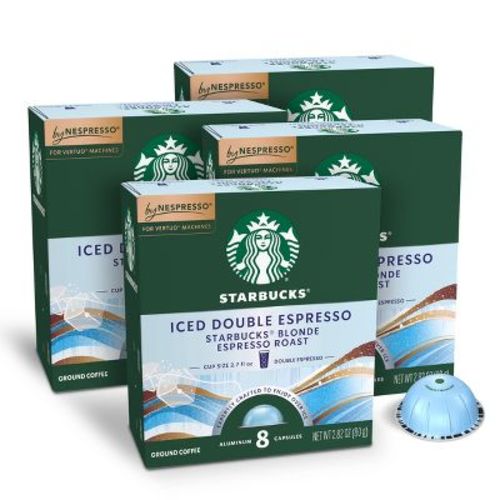 Starbucks by Nespresso Vertuo Line Iced Double Espresso Blonde Light Roast Coffee Pods - 8ct